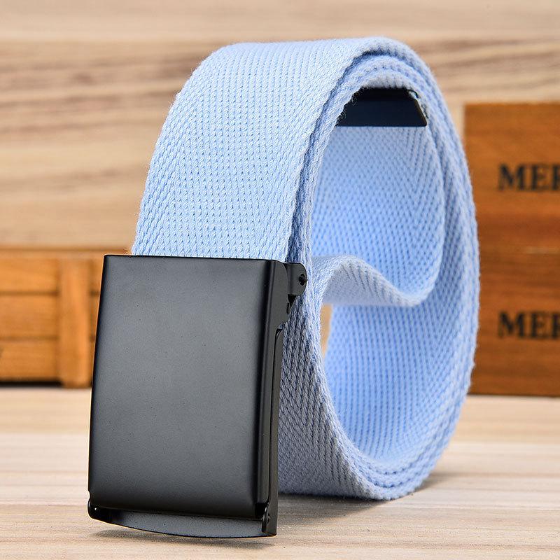 Unisex Canvas Belt Casual Woven Jeans With Overalls Canvas Military Belt