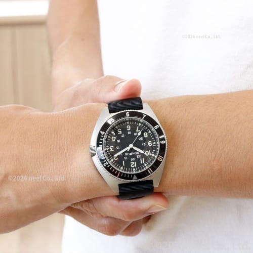 BENRUS Men's Type-II Silver Military Watch, Reissue Model, Officially Imported