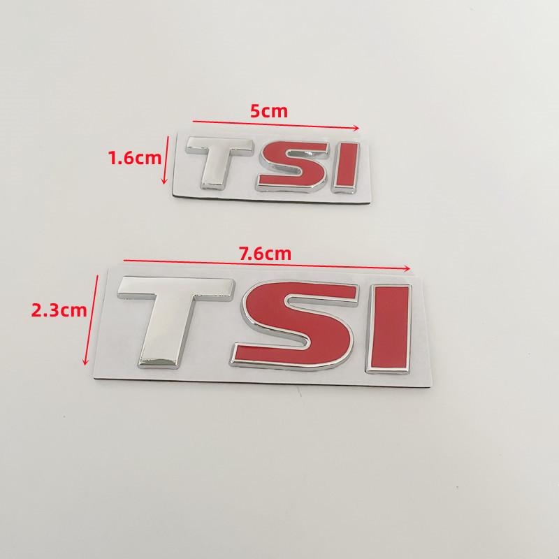 3D Metal Car Letters TSI Logo For VW TSI Badges Polo Golf 4 5 6 7 MK5 MK6 MK7 Jetta Touran Passat Emblem Stickers Accessories