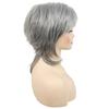 Wig High Temperature Silk Granny Grey Silver Short Hair European American Set Wigs