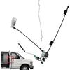 Rear Door Latch Assembly With Cable & Rod, Right Passenger Side For Ford 1992- E150 E250 E350 Econoline Van, Cargo Door Lock Latch Connective Repair