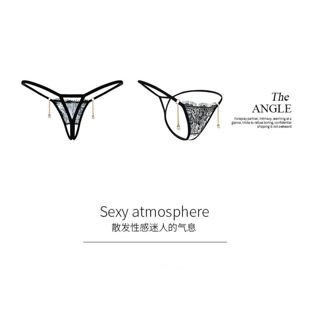 Sexy Transparent Thong Eyelash Lace T Panties Women Plus Size Lace Panties G-string