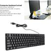 USB Wired Minority Language Keyboard (Russian, Spanish, French, English), 104 Keys 1.5m Cable, Ergonomic Design Stable Performance, Plug and Play for