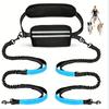 Outdoor Sports Pet Leash and Waist Pack with Lumbar Support, One-to-Two Pet Rope