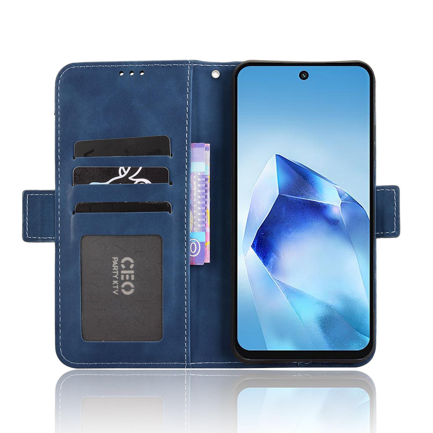 

For itel Power 70 4G Leather Case Phone Wallet Cover with Multiple Card Slots Black