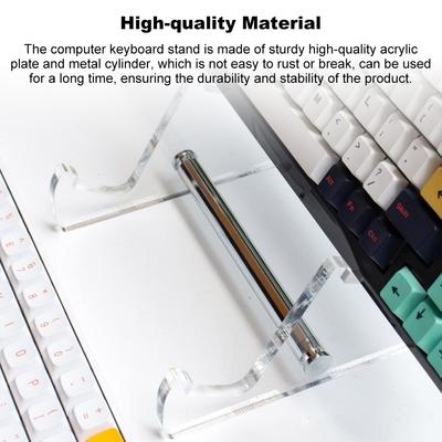 Acrylic Keyboard Display Stand Removable Keyboard 2 Tier Stand Mechanical Computer Keyboard Stand Shelf for Desk Super