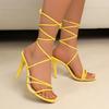 Fashion Fashion Ankle Strap Cross Strap Casual Simple Women's Shoes 2025 Summer Sexy Open Toe Women's High Heel Sandals Women Shoes