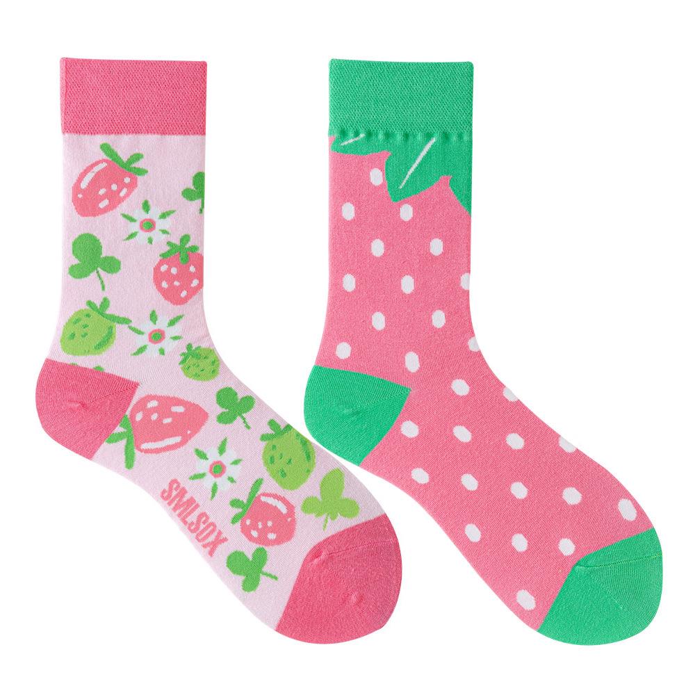 Calzini AB Asimmetrici Trendy Divertenti per Coppia Anatra Mandarina Colorati Calzini a Mezza Gamba SMLSOX
