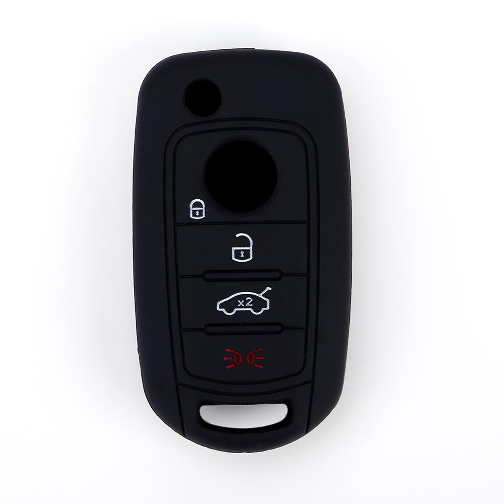 Silikon Klapp Auto Schlüsselhülle Abdeckung Schale für FIAT Tipo Toro Nuovo Freedom 500X Doblo Argo Grazie Protector Keyless Fernbedienung Zubehör