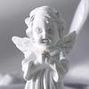 huaqianguhh Resin Cherubs Figurine, White Angel Statue, Garden Praying Cherub Sculpture, Indoor Outdoor Home Decoration, Cute Adorable Angle Sculpture