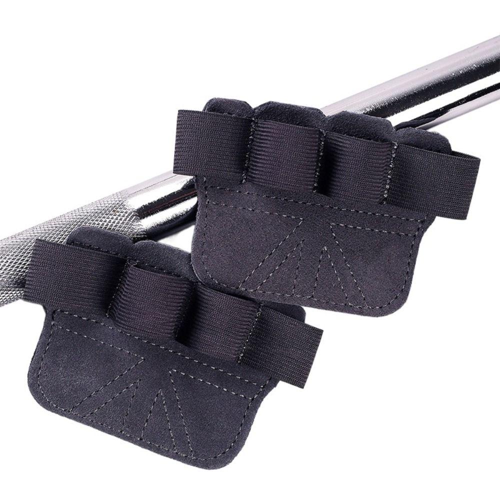 Anti-Skid Palm Protection Leather Fitness Hand Gloves for 1Pair Dumbbell