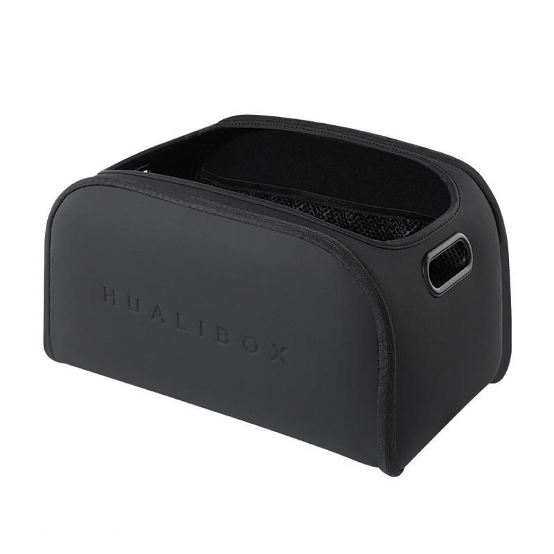 Luxury-Style Leather Multi-Functional Car Storage Box, Passenger Side Large Opening Storage Box, Large Capacity Trunk Organizer