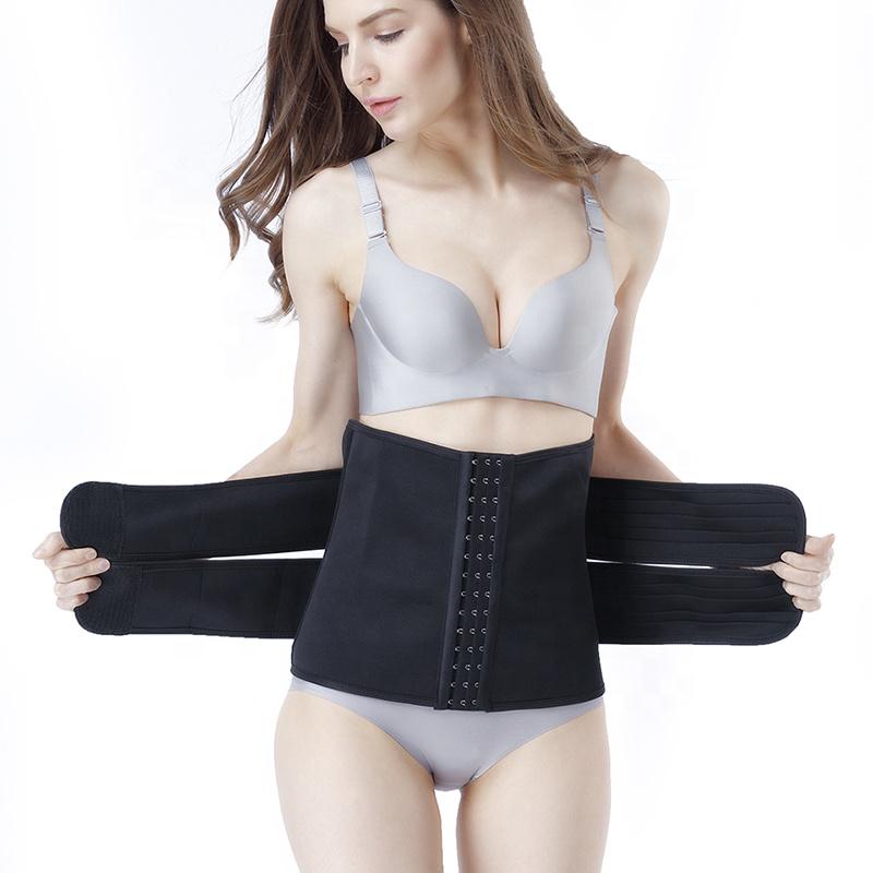 Women Fajas Reductoras Breasted Double Belt Tummy Control Custom Logo Private Labels Girdle Slimming Neoprene Waist Trainer