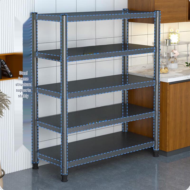 Yingbai 5-Tier Kitchen & Oven Storage Rack with Guardrail (100x35x155cm)