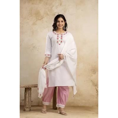 Indický designový set kurta, kalhoty a dupatta pro ženy, bollywoodský top, tunika, kurti šaty VSO-1699 c