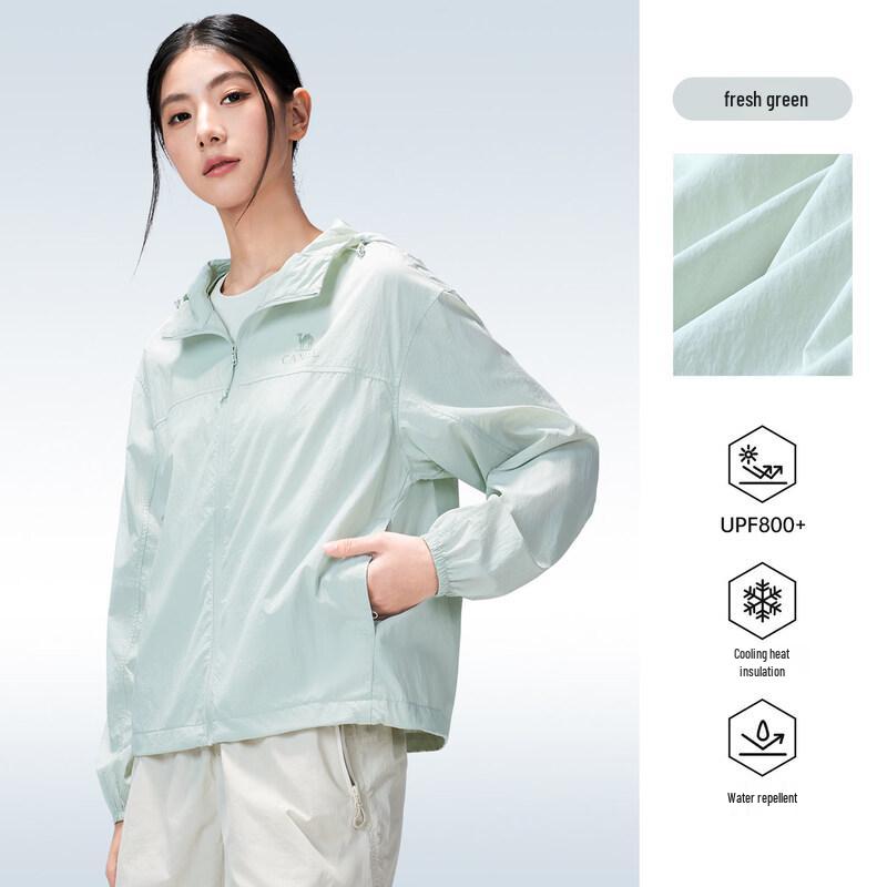 Camel Unisex Outdoor Sun Protection & Water-Repellent Hooded Jacket