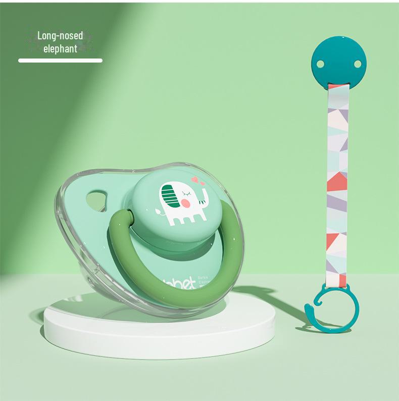 

Ультрамягкая силиконовая пустышка для новорожденных с успокаивающей имитацией грудного молока и цепочкой, препятствующей падению, для поддержки сна