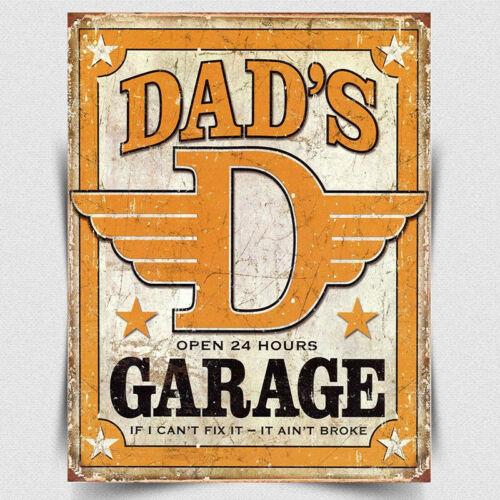DADS GARAGE Retro Metal Sign Man Cave Bar Pub Plaque Retro Vintage GiftAluminum 20x30cm(7.8x11.8inch)