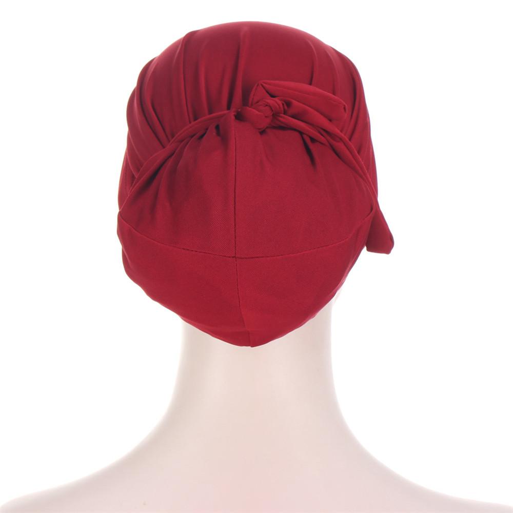 Muslim Hijabs Women Beanies Skullies Knot Bonnet Turban Hair Loss Hat Chemo Cancer Bandanas Arab Islamic Headwrap Headscarf New