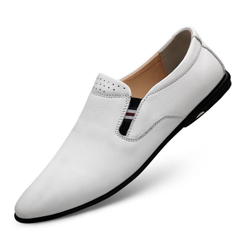 Men's Genuine Leather Loafers: Spring/Summer Slip-On Casual Driving Shoes