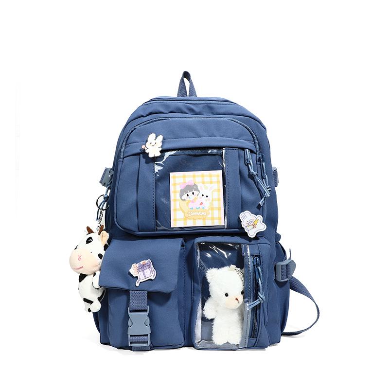 

Cute Fashion Backpack: Durable, Large Capacity, Dirt-Resistant, Stylish for High School or Junior High Girls