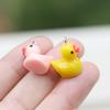 10 Stück 17,5x18,5mm 3D Enten Harz Anhänger Niedliches Tier Anhänger Für Schmuckherstellung DIY Ohrringe Schlüsselanhänger Bastelzubehör