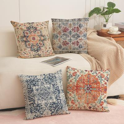 Bohemian Style Throw Pillow Case Polyester Printed Home Decoration Cushion B&B Retro Decorative Cushion