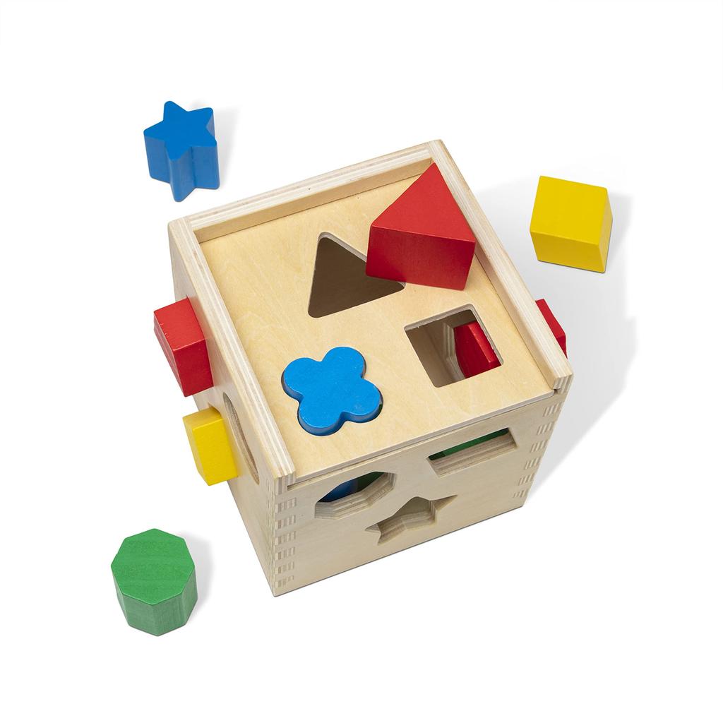 Melissa & Doug Holzspielzeug Puzzlebox Form-Zuordnungsspielzeug, Authentisch, 575