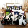 Comfortable Cartoon Pattern Duvet Cover Set With Duvet Cover And Pillowcases King Queen Twin Sizes For Adults And Kids