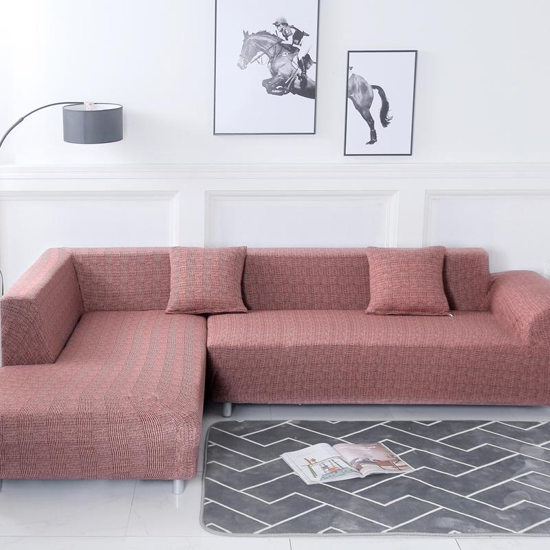 Geometrické rohové potahy na pohovku do obývacího pokoje Elastické potahy z spandexu Potah na pohovku Natahovací ručník na pohovku Tvar L Potřeba Koupit 2 kusy