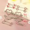 Fashionable Nipple Rings Craft of Stainless Steel and Zirconia Materials Rhinestones for Trendy Body Piercing Pieces