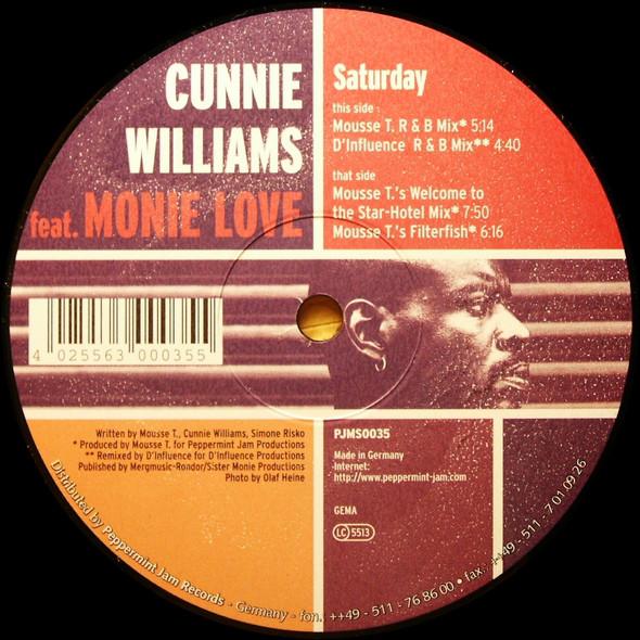 12inch Record CUNNIE WILLIAMS, MONIE LOVE - Saturday PJMS0035 Peppermint Jam 1998 Germany Dance & Electronica Used