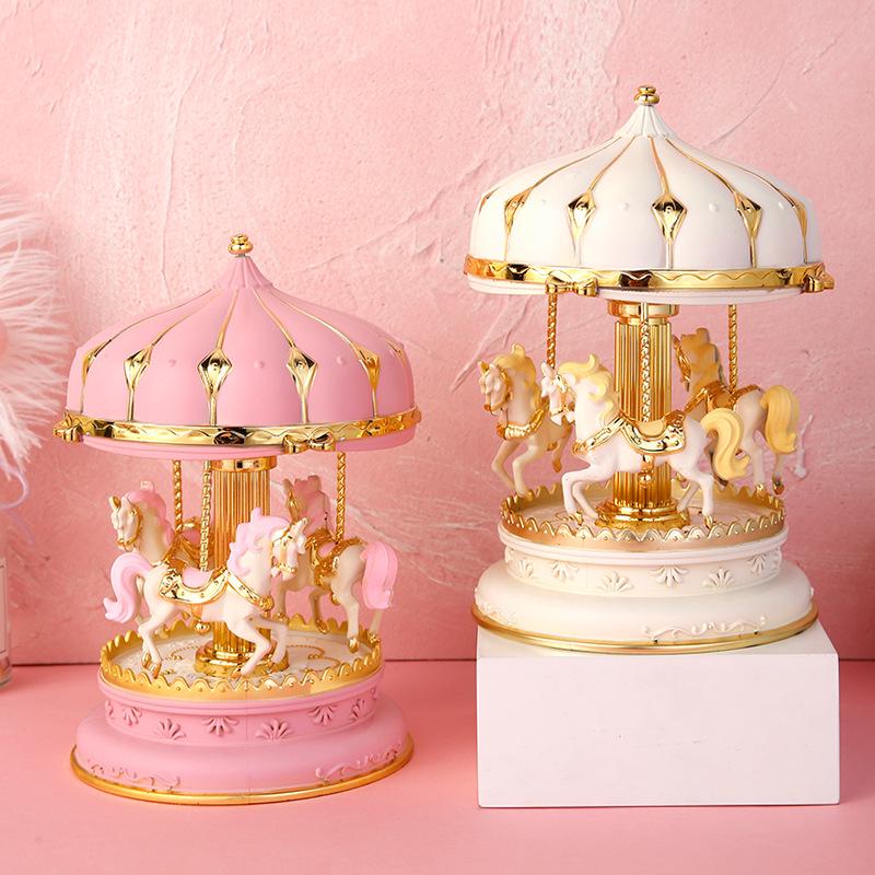 Illuminated Carousel Music Box: Creative Indoor Decor