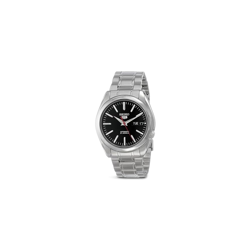 Seiko Men s 5 Automatic SNKL45K Black Stainless Steel Self-Winding Dress Watch 40mm