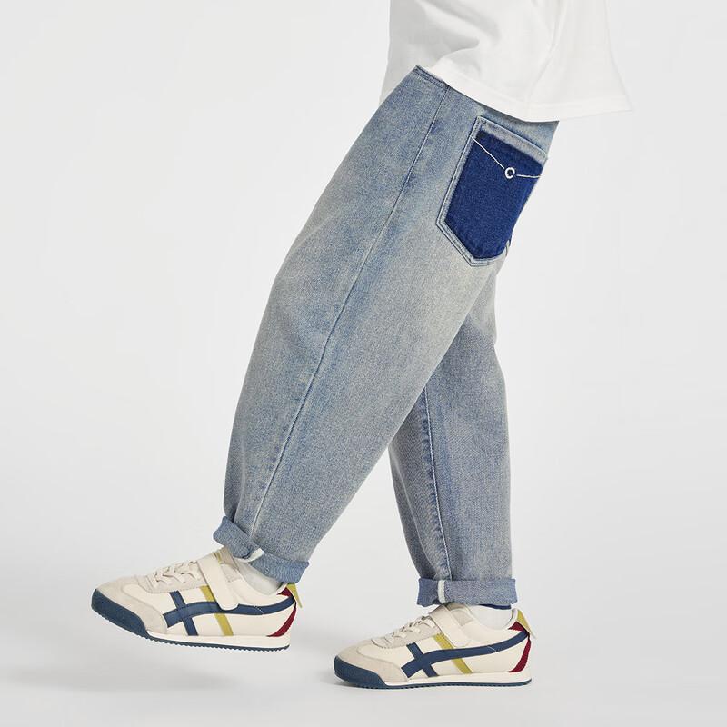 Duoduojia Boys Contrast Pocket Loose Jeans 110