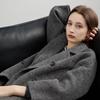 Sancai 2024 Winter Double-Breasted Long Alpaca Wool Blend Coat