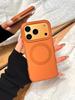 Autumn-Winter Retro Solid Color Magnetic for MagSafe Wireless Charge Case for iPhone 17Air 14 15 16 17 Pro Max Shockproof Cover