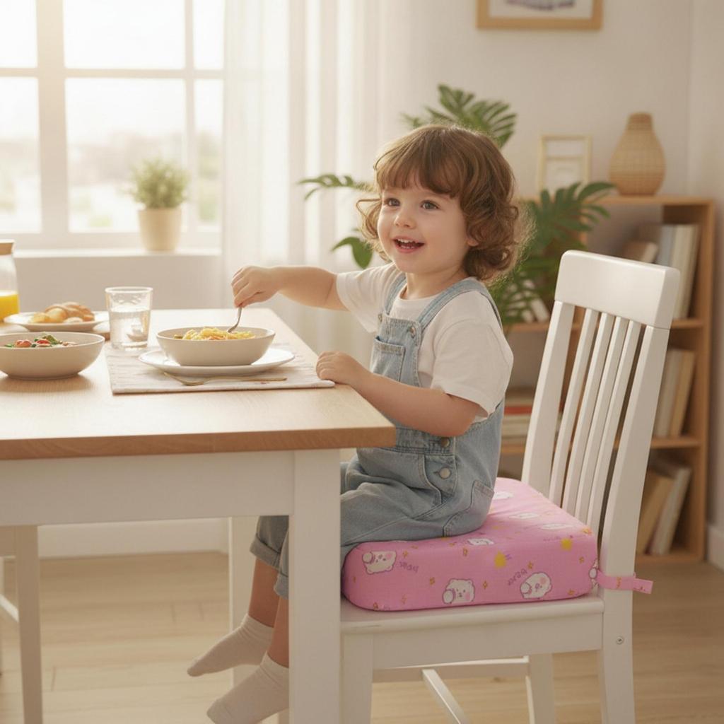 Strong Support Chair Booster Cushion | Thick Padded Profile, Seat Cushion, for Dining Table
