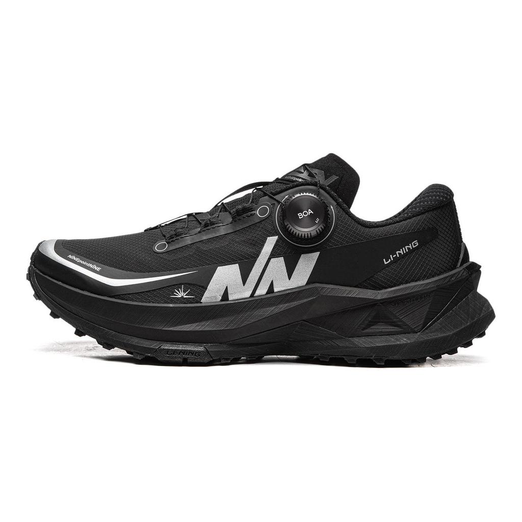 Li Ning De Lucas PRO Amortiguación Antideslizante Resistente a la Abrasión Rebote Caña Baja Zapatillas de Trail Running Unisex ARNV021-3