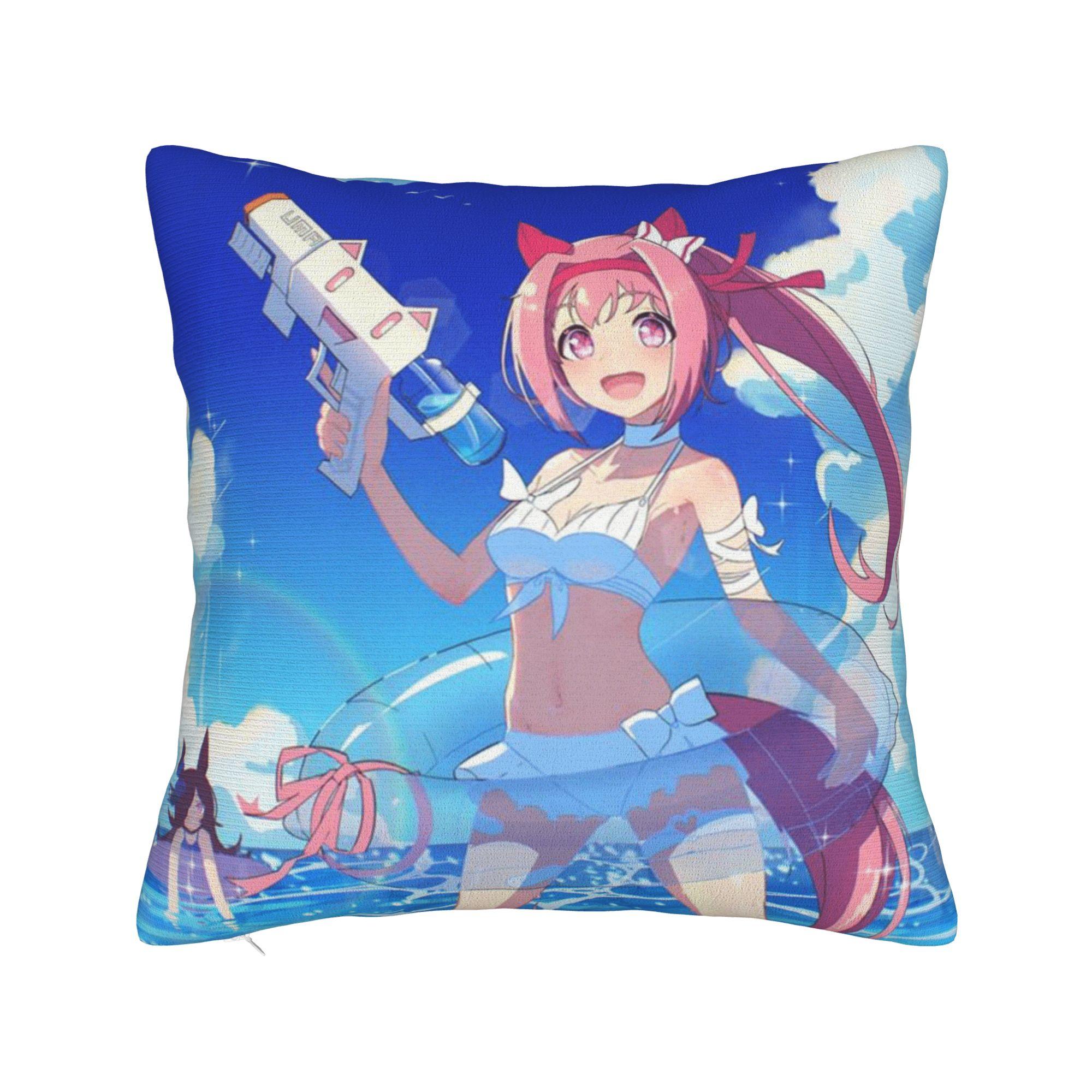 

Haru Urara Pillowcases Umamusume Cute Funny Pillow Case For Sofa Car Home Decor Graphic Pillow Cover 20x20Inch