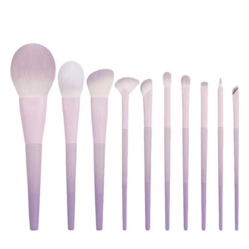 

Cross Star Dai Zi 10-Piece Makeup Brush Set: Eyeliner, Nose Shadow, and Beginner Brushes in Milk Purple
