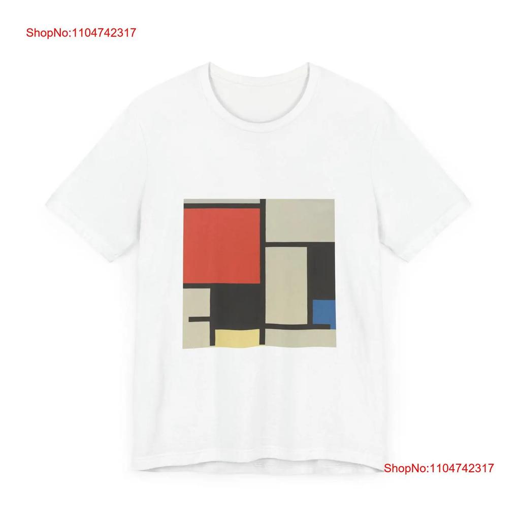 Masters of Art Piet Mondrian Composition Jersey T Shirt vintage Washed homme Casual Stretched graphic Top For Everyday Wear