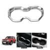 Chrome Inner Front Water Cup Holder Cover Trim Ring Frame For Jeep Renegade 16+