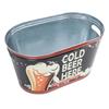 Oval Ice Bucket Tinplate Large Drink Cooling Beverage Tub Ice Container for Party Beer Champagne Cocktails