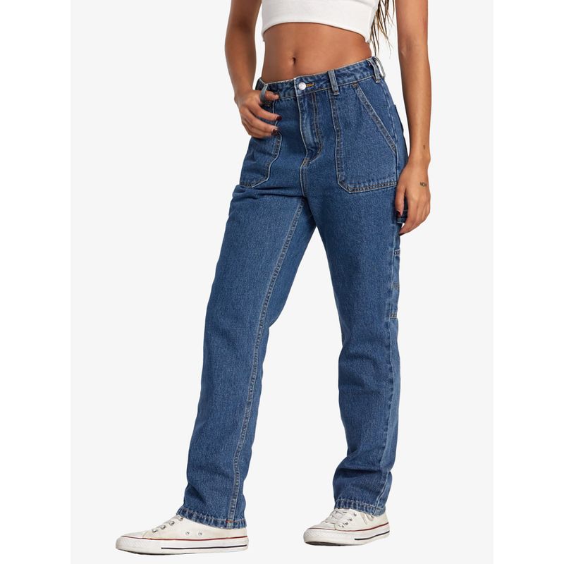 Foreign Trade Original Order RVC * a Stylish Multi-Pocket Workwear Loose Straight-leg Casual All-Matching Jeans Two Colors 1302
