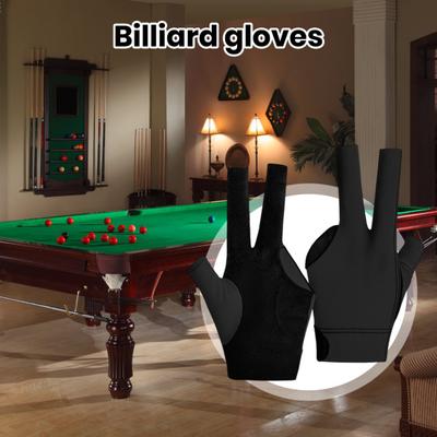 1Pc 3-Finger Billiards Glove Anti-slip Sweat-absorbing Breathable Men Women Left Hand Snooker Cue