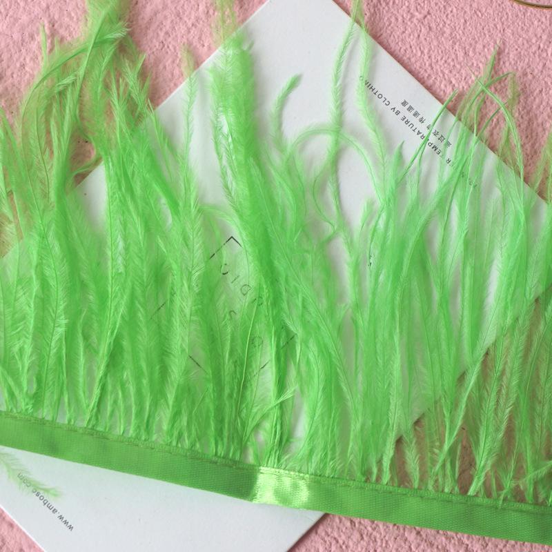 Feather Cloth Strip 10-15Cm Ostrich Hair Cloth Edge Dress Latin Dance Dress Skirt Decoration Clothing Accessories Lace