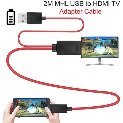 Adaptér kábla Micro USB na HDMI-kompatibilný 1080P HD TV pre telefóny Android Samsung 11PIN