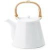 Mino Ware Miyama Teapot with Stainless Steel Approximately 430ml Microwave and Dishwasher Shichifuku White Made In Strainer, Capacity, Safe, Design,