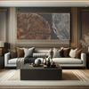 1pc Elegant Beige Tree Ring Canvas Art Print - Nordic Style 2D Flat Print, Frameless Wall Decor for Living Room or Office, Seren